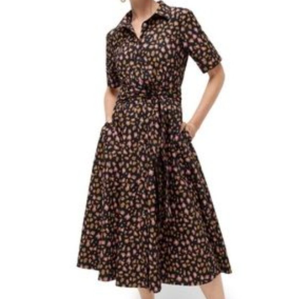 J.Crew Leopard Print Shirt Dress